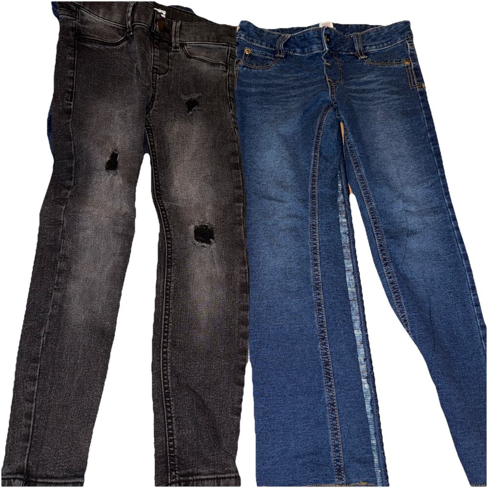 Preowned Girls Denim Jeggings Size 6-6x